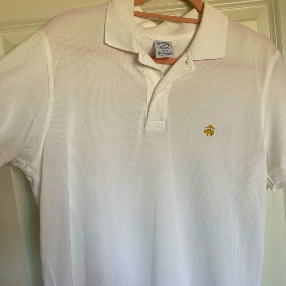 Brooks Brothers White Polo Mens Medium